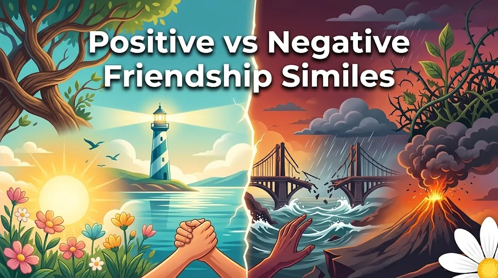 Positive vs Negative Friendship Similes