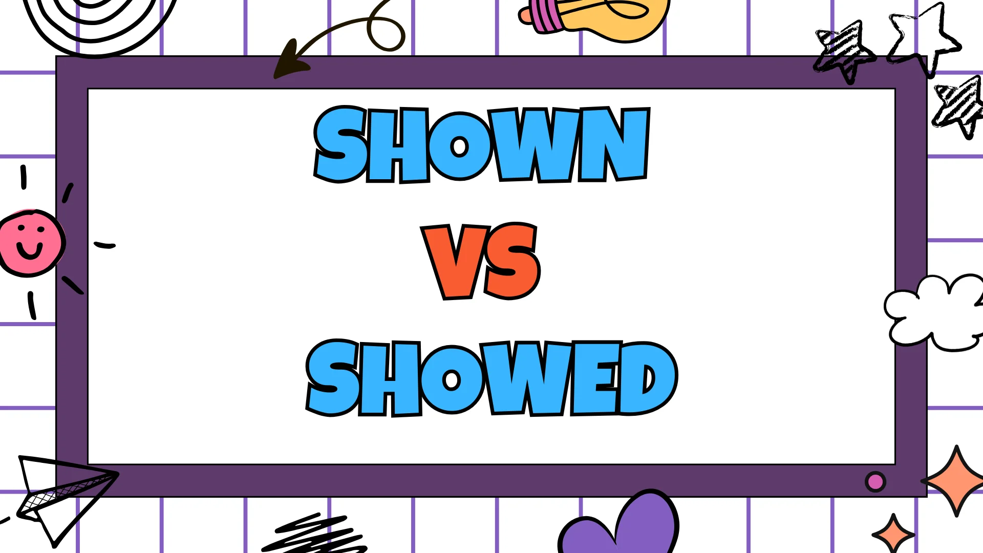 Shown vs Showed