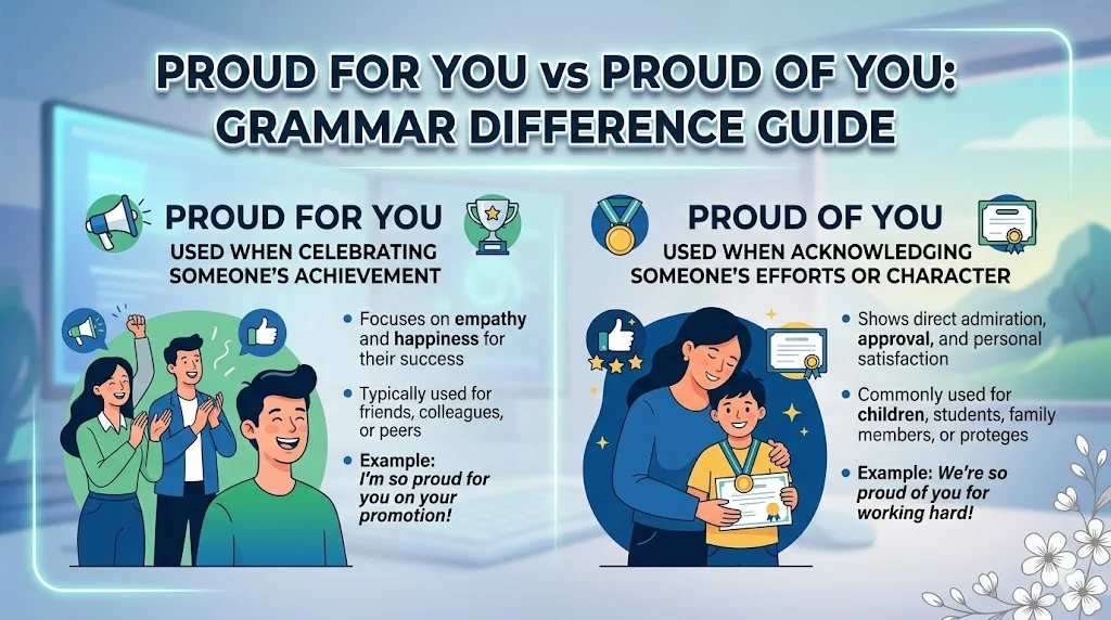 Proud For You vs Proud Of You