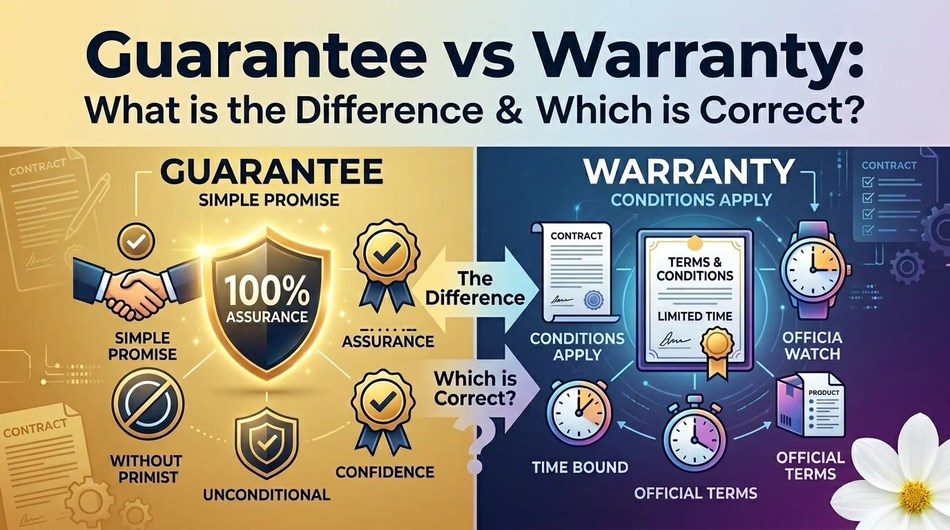 Guarantee vs Warranty