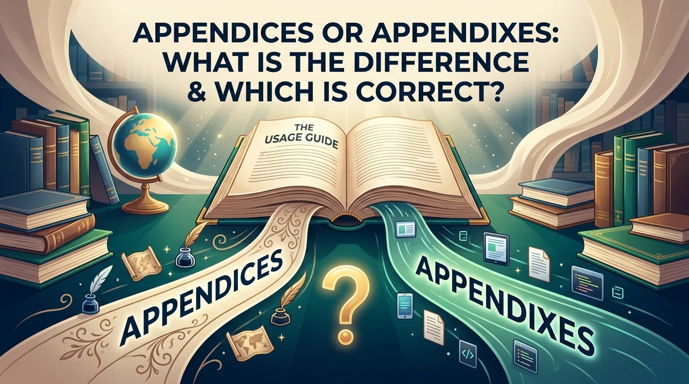 Appendices or Appendixes