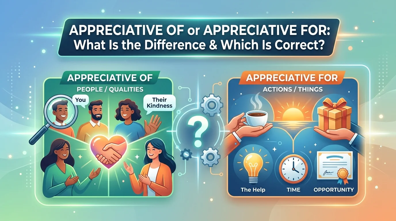 Appreciative Of or Appreciative For