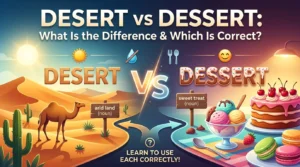 Desert vs Dessert