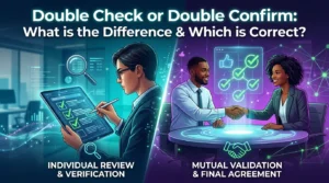 Double Check or Double Confirm