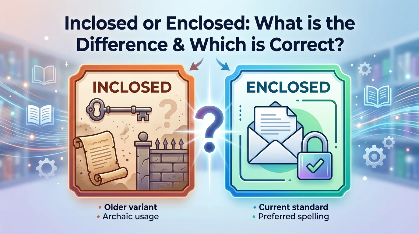 Inclosed or Enclosed
