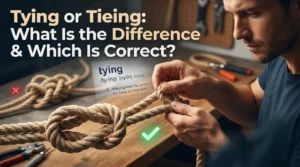 Tying or Tieing