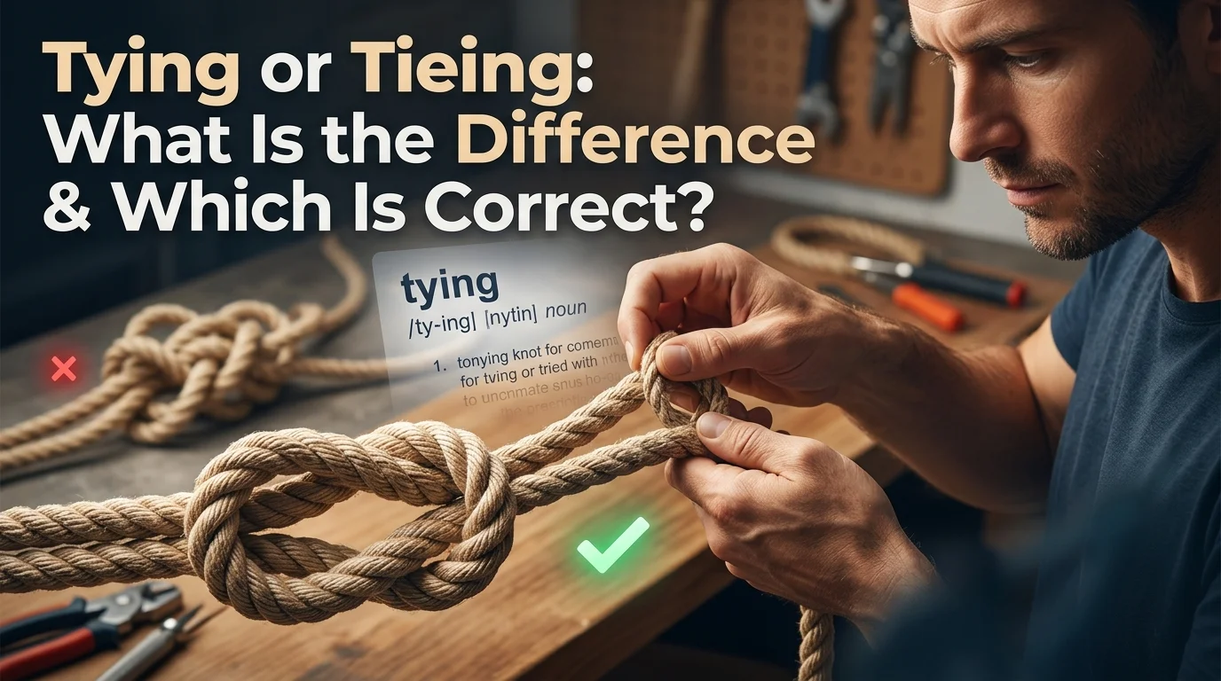 Tying or Tieing