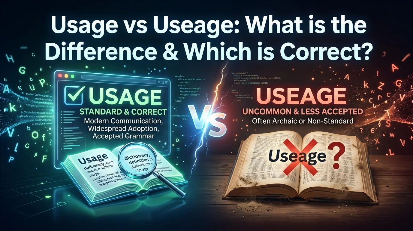 Usage vs Useage