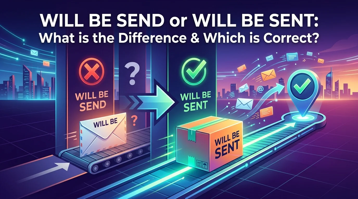 Will Be Send or Will Be Sent